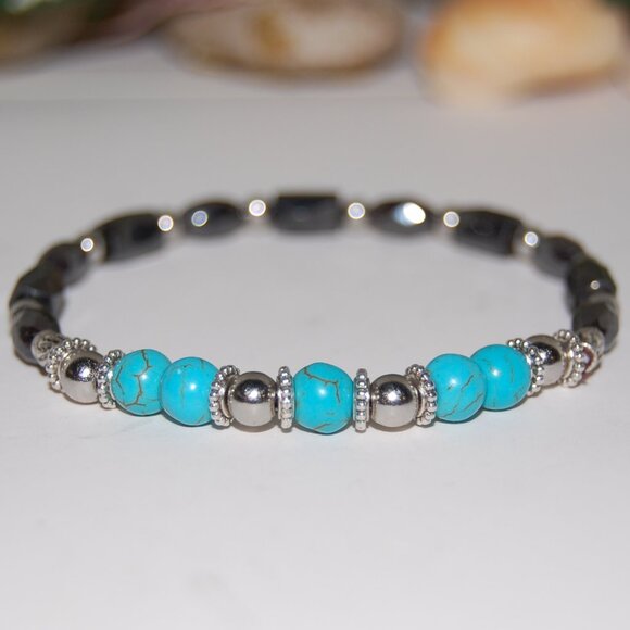 Magnetic Bracelet,Magnetic and Gemstone Beads,Healthy Bracelet - Picture 1 of 3
